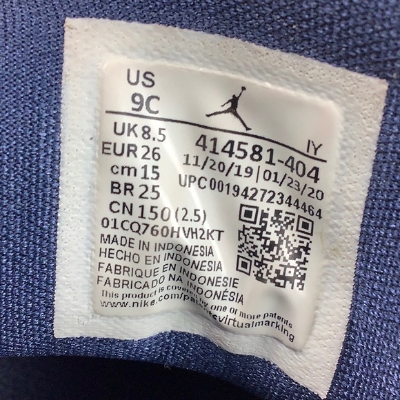 Nike Air Jordan Retro 13 Flint Blue sneakers size 9C Toddler - Picture 10 of 16